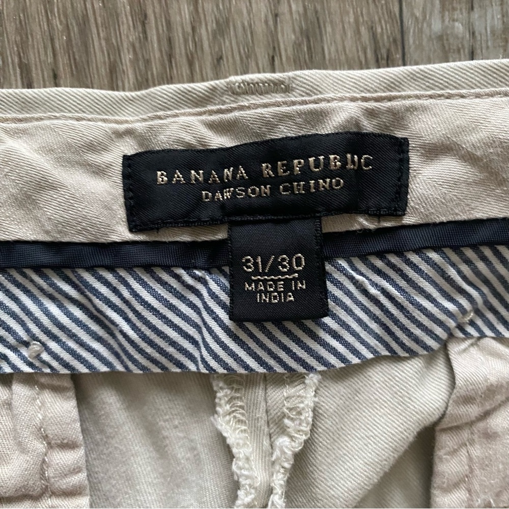 Banana Republic Dawson Chino Men Relaxed Fit Beige Pants - Picture 4 of 6